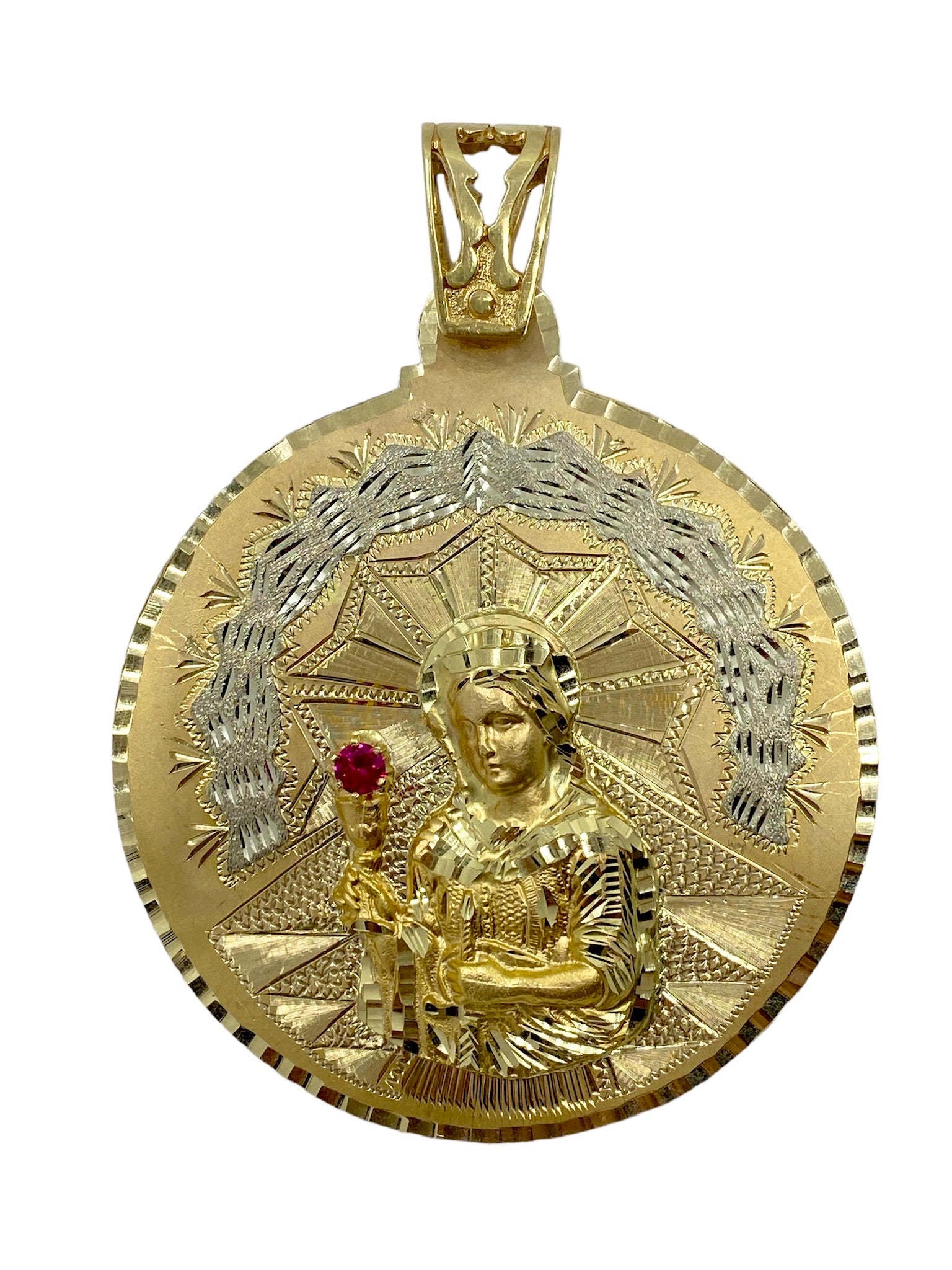 14K GOLD PENDANT SANTA BARBARA (LARGE)