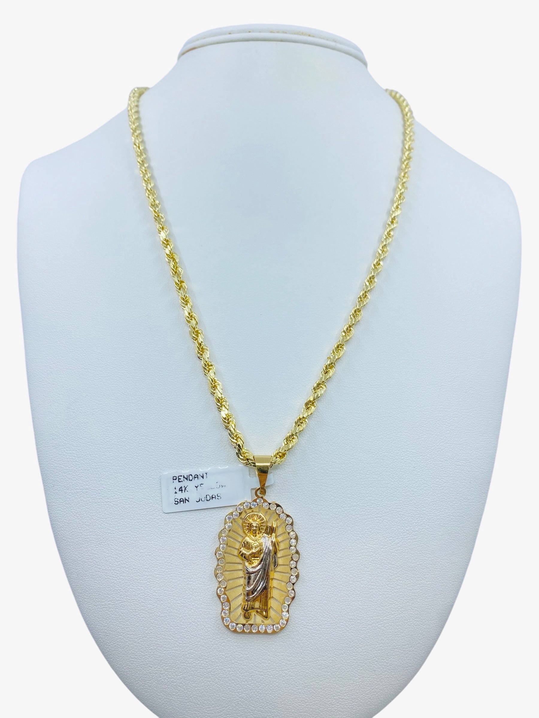 Donna 14K Oro Giallo Lucido & Taglio Diamante Pastinaca Ciondolo per Donna 14K Oro Giallo Lucido & Taglio Diamante Pastinaca Ciondolo per